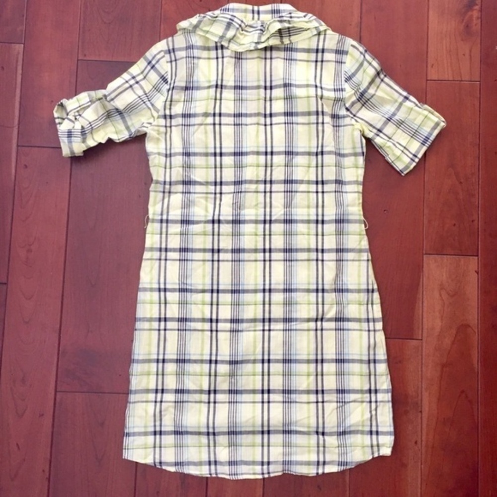 Nwt Ella Moss Check Shirt Dress 100% Cotton Xs — image 5 of 6